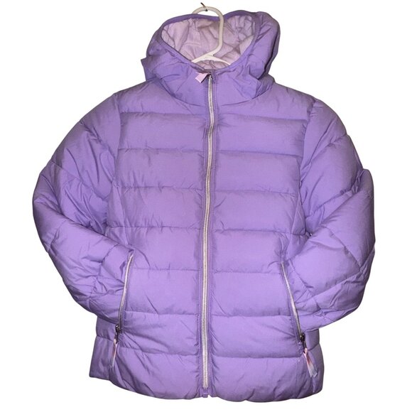 Gerry Girls Size 2T Purple Bubble Jacket Hooded Coat Puffer Amethyst Wint… - Picture 1 of 7